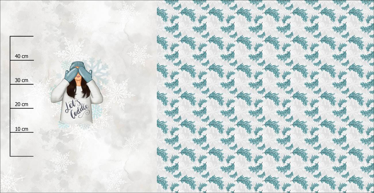 LET'S CUDDLE (WINTER IN DER STADT) - panoramisches Paneel (80cm x 155cm)