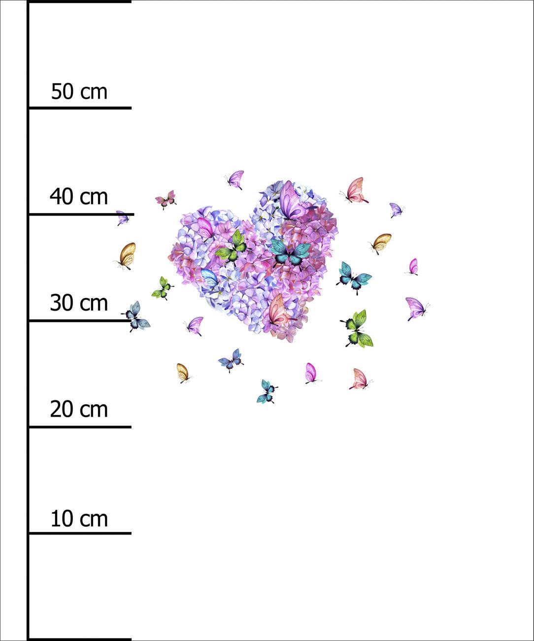 HEART / Blumen und Schmetterlinge - Paneel (60cm x 50cm)