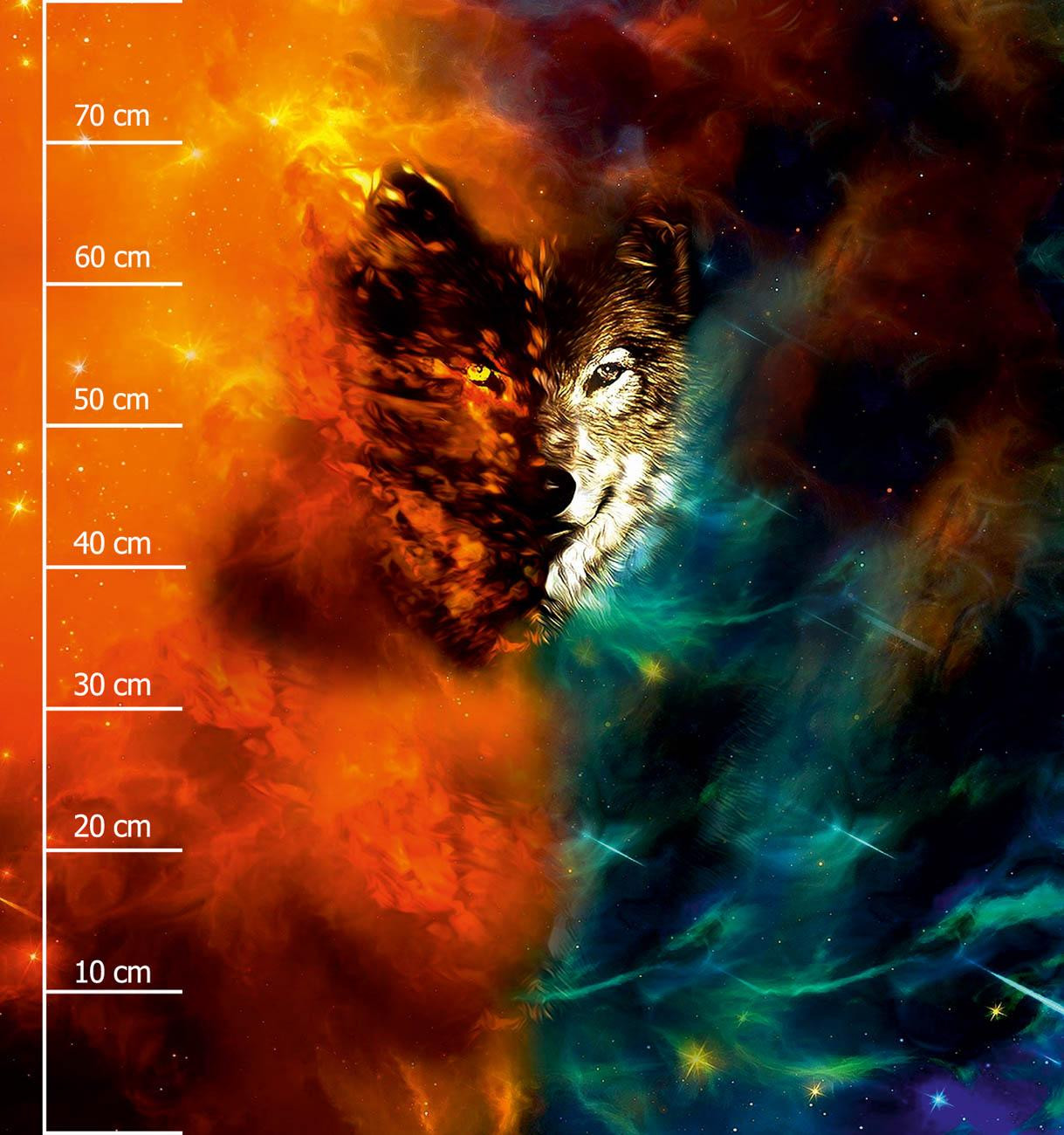 WOLF / Galaxis - Paneel (75cm x 80cm) leichte Maschenware angeraut