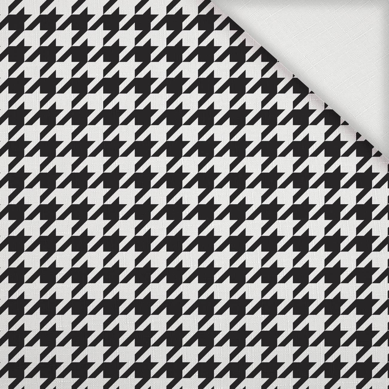 SCHWARZER HAHNENTRITT / WEIẞ - Webware für Tischdecken