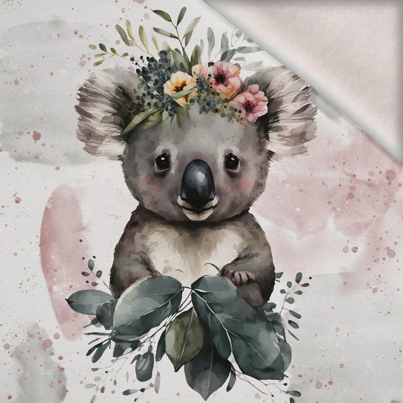 BABY KOALA - Paneel (75cm x 80cm) Wintersweat angeraut mit Elastan ITY