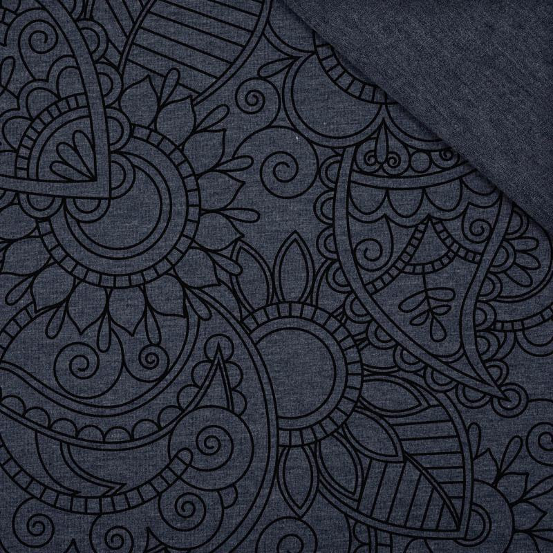 MEHNDI SCHWARZ  / jeans - looped knit fabric