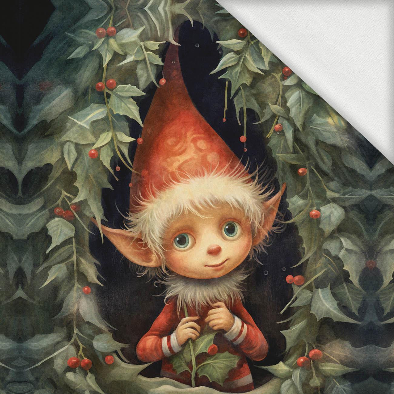 VINTAGE CHRISTMAS ELF - Paneel (60cm x 50cm) Sommersweat