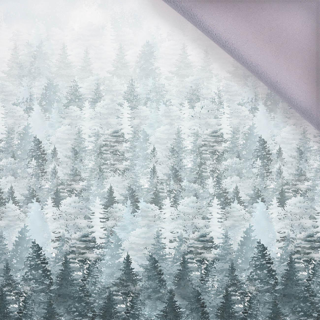 WALD OMBRE (WINTER IM GEBIRGE) - Panel, Softshell (90cm x 155cm)