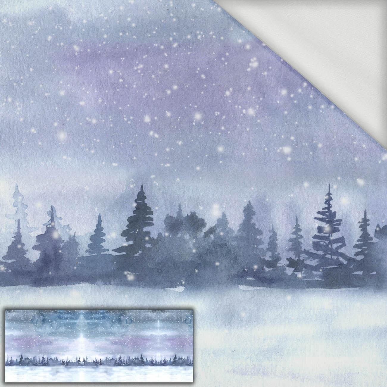 WINTERLANDSCHAFT M. 2 (GEMALTER WALD) - Paneel (80cm x 155cm) Sommersweat