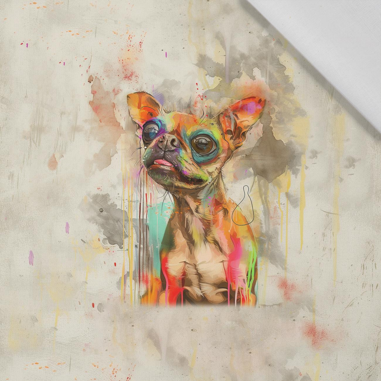 CRAZY LITTLE DOG - Paneel (60cm x 50cm)  Baumwoll Webware