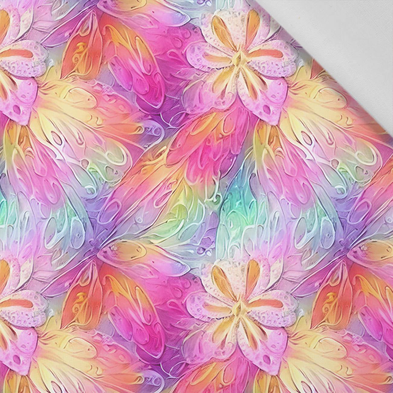 100cm REGENBOGENBLUMEN - Baumwoll Webware