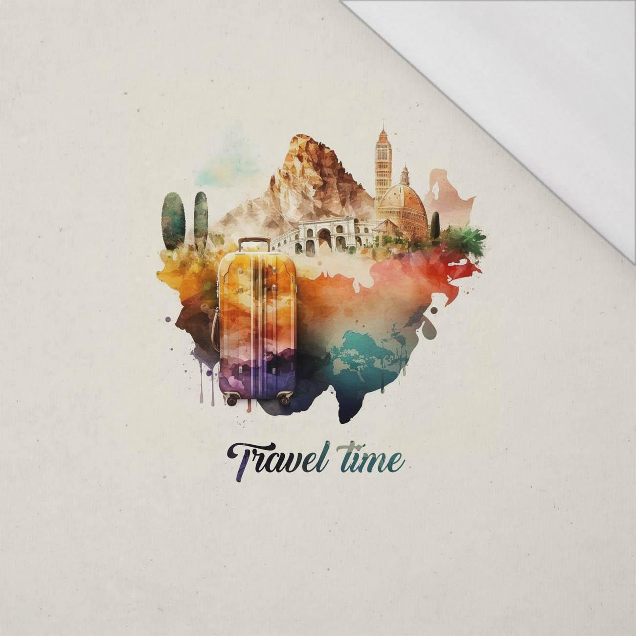 TRAVEL TIME MS. 1 - Paneel (60cm x 50cm) SINGLE JERSEY 