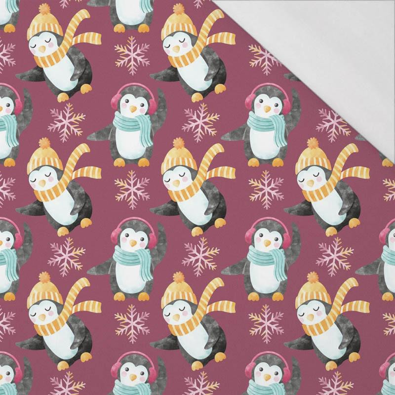 PINGUINE / SCHNEEFLOCKEN m. 2 (WEIHNACHTSPINGUINE) - bio single jerset mit Elastan Sommersweat