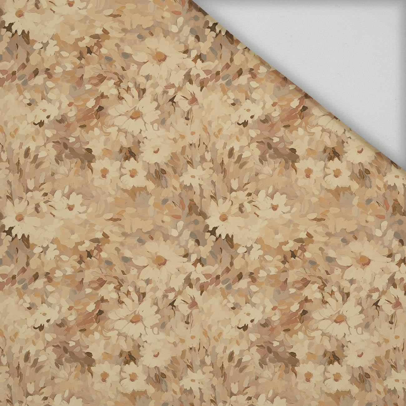 BEIGE / FLOWERS - schnelltrocknende Webware