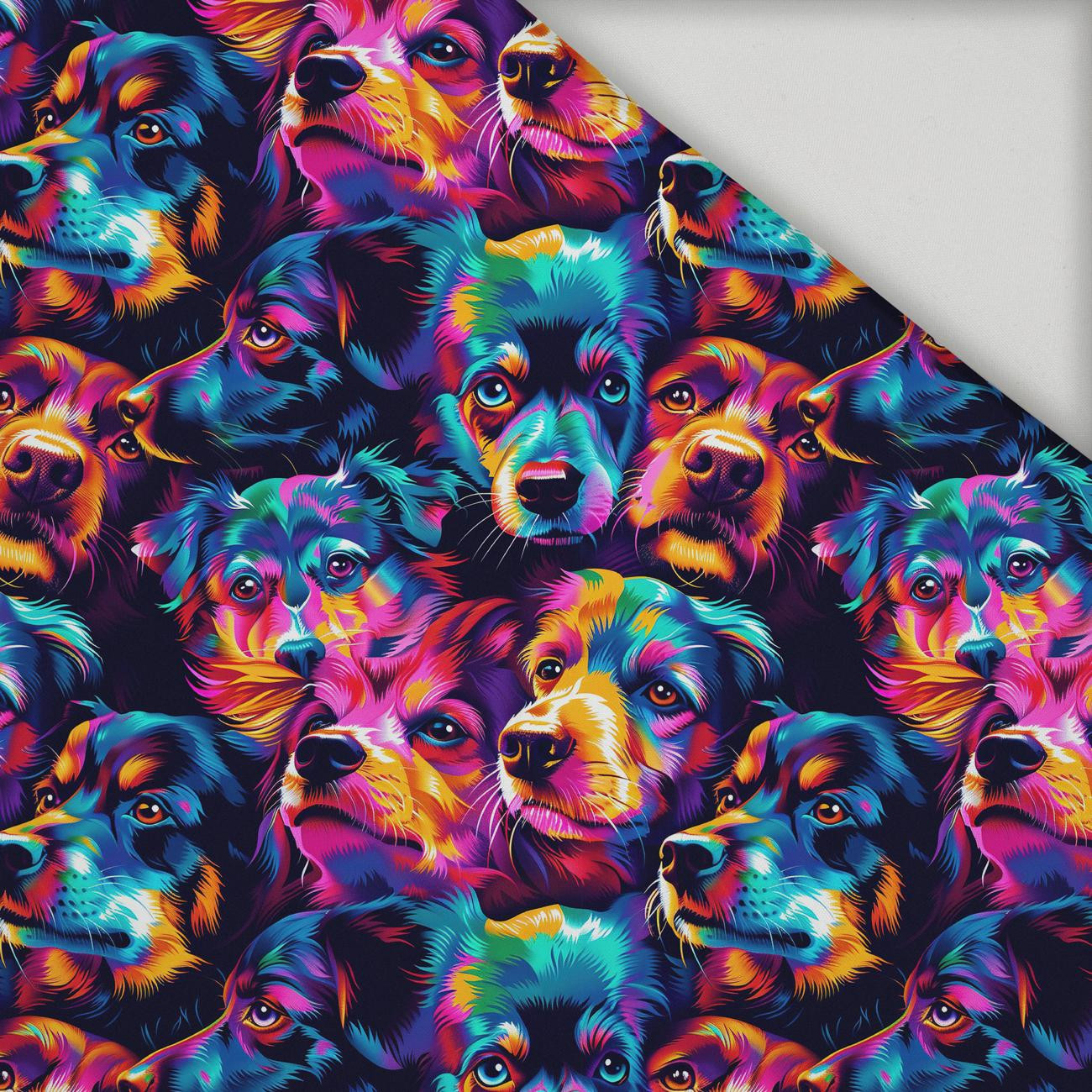 COLORFUL DOGS - schnelltrocknende Webware