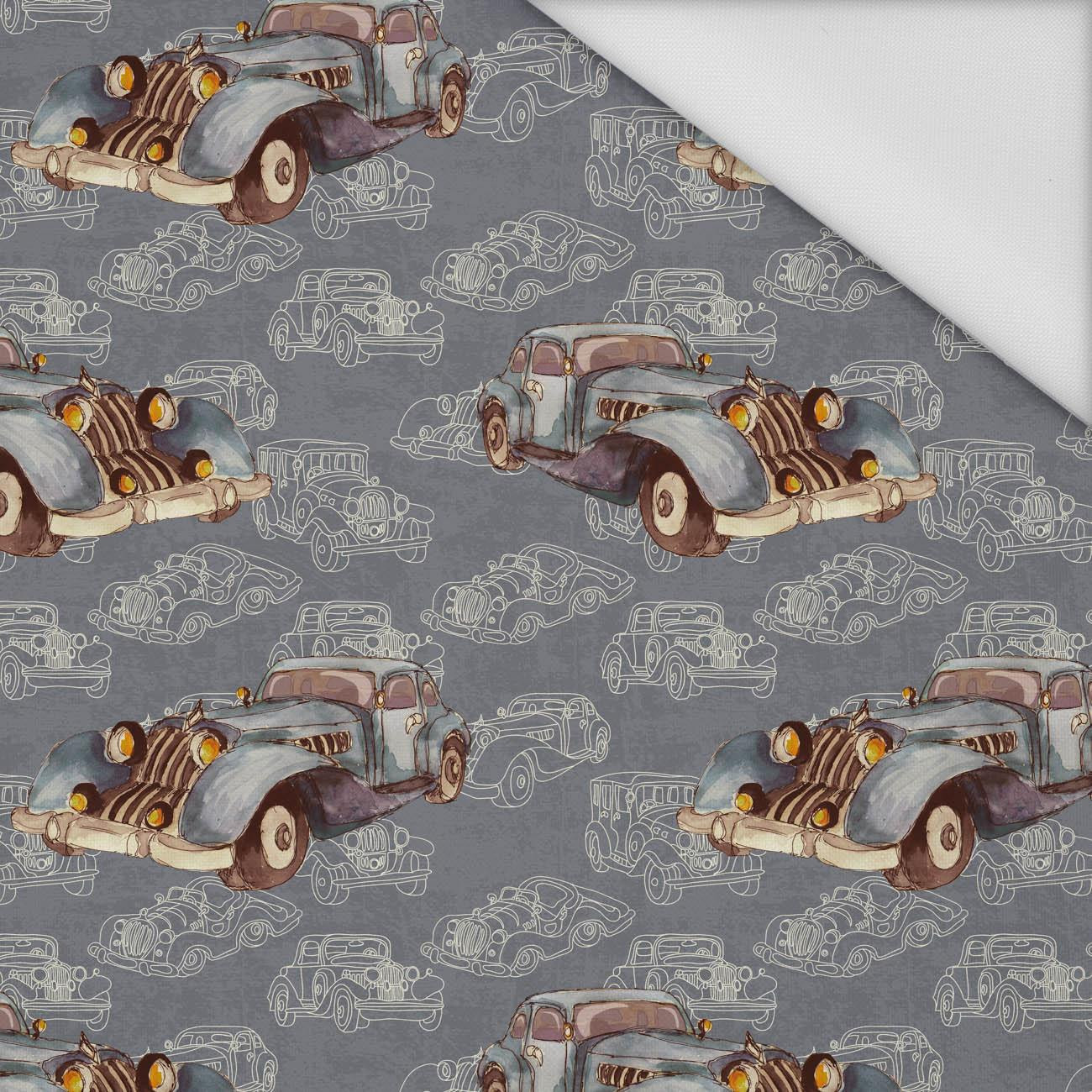 OLD CARS M. 1 - Wasserabweisende Webware