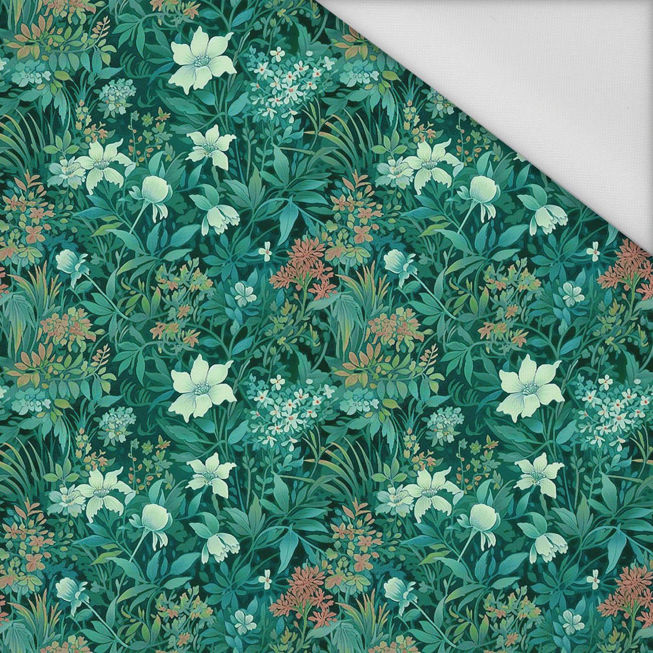 VERDIGRIS / FLOWERS - Wasserabweisende Webware