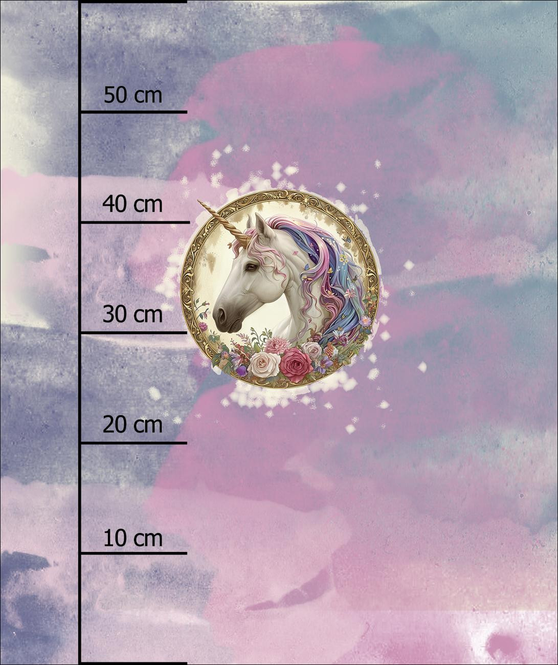 ORNATE UNICORN - Paneel (60cm x 50cm) SINGLE JERSEY 