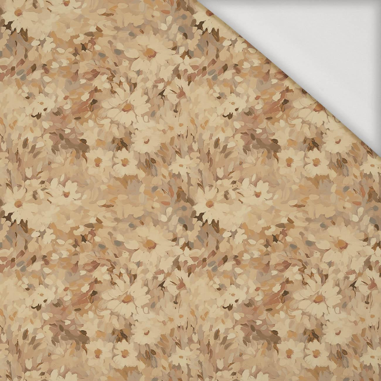 BEIGE / FLOWERS - Viskose Jersey