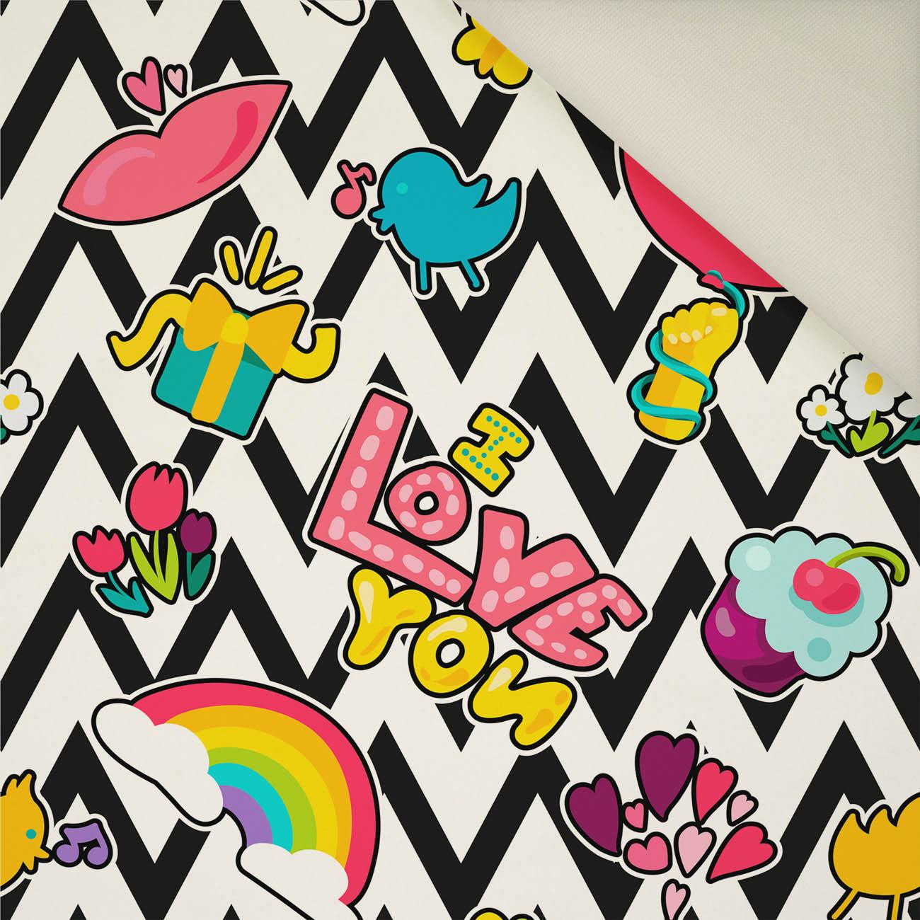 BUNTE STICKER MS. 3- Polster- Velours