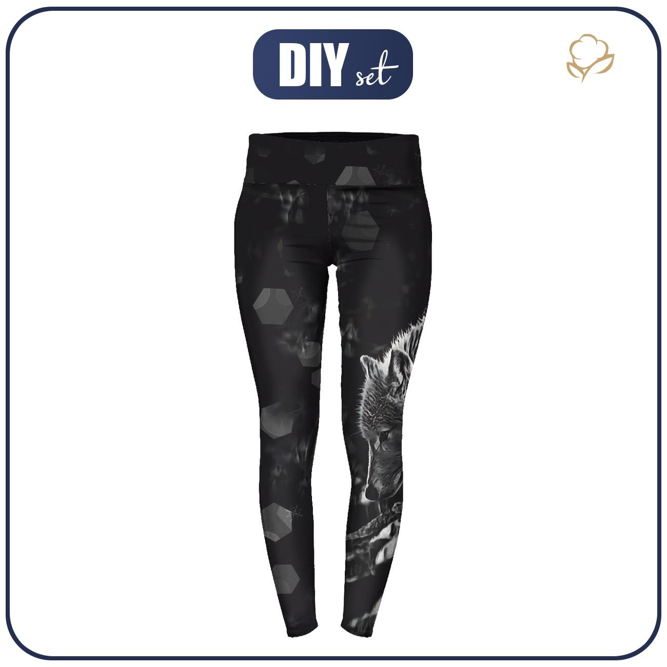 DAMEN THERMO LEGGINGS (GRETA) - POLARWOLF - Nähset