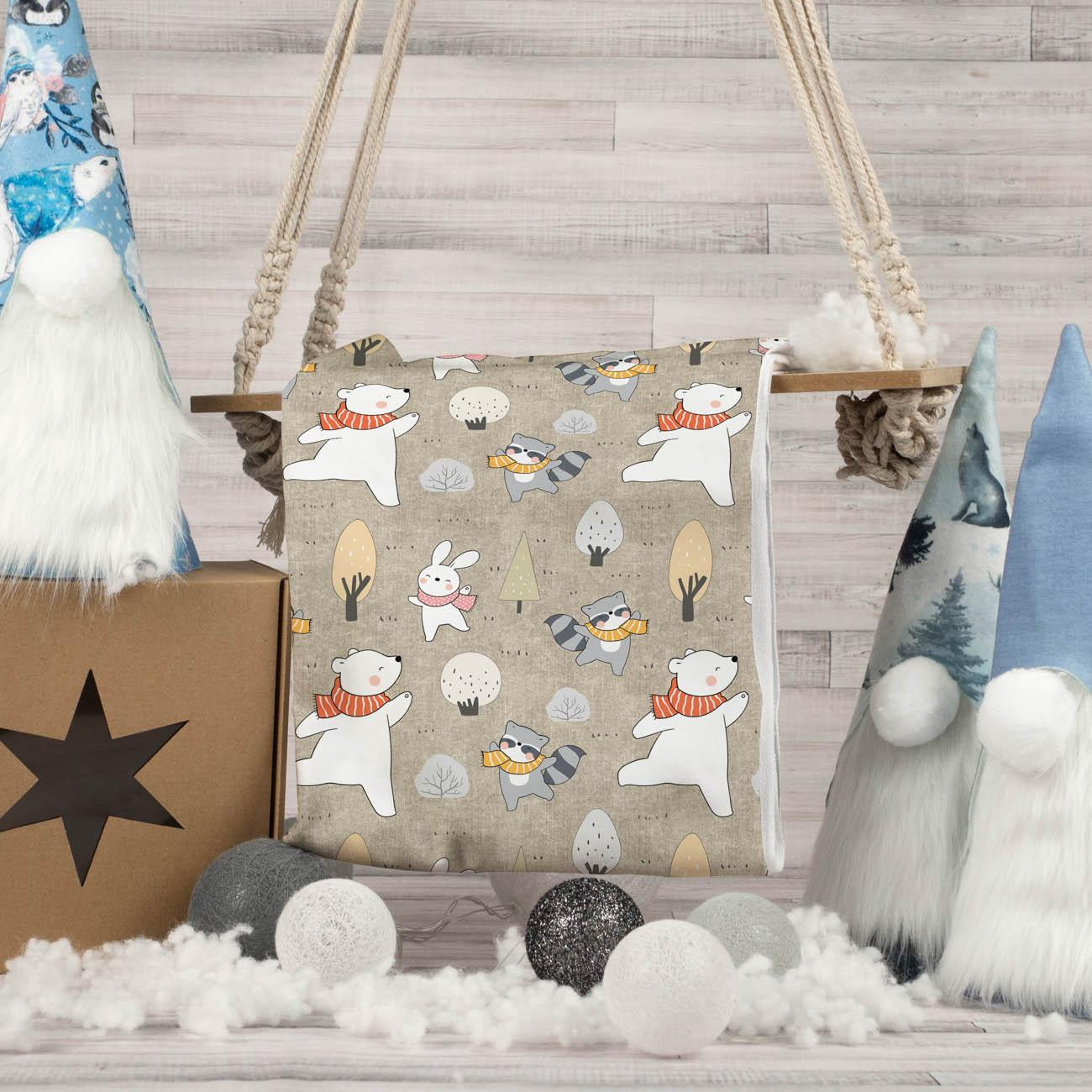 WINTERPARTY MS. 1 (WINTERSPIEL) / ACID WASH BEIGE - bio single jerset mit Elastan Sommersweat