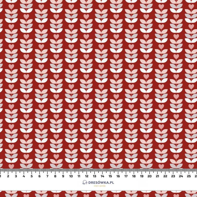 LIEBESTULPEN / rot (VALENTINES HERZEN) - bio single jerset mit Elastan Sommersweat
