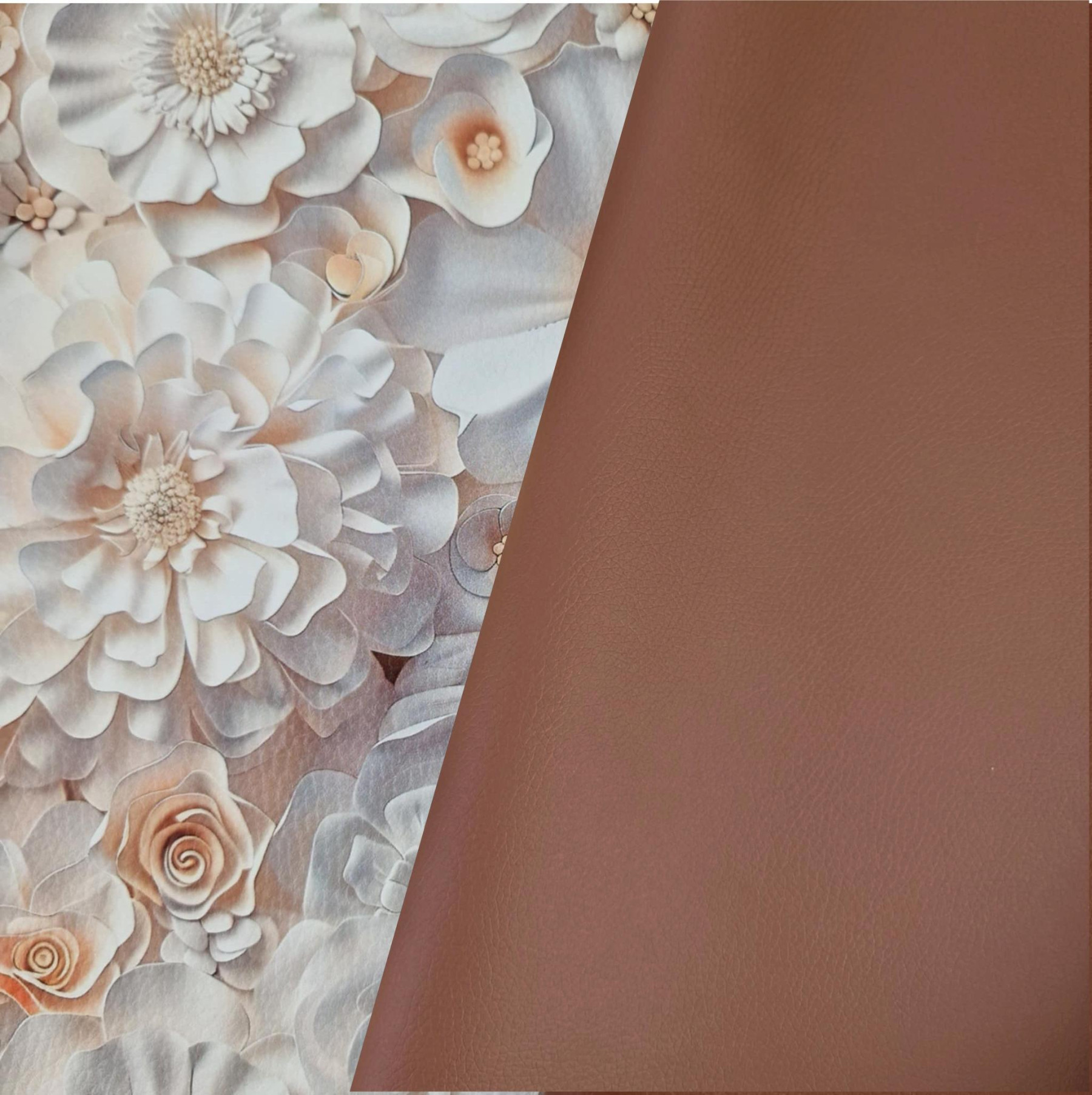 BRAUN (46 cm x 50 cm) - matt Kunstleder