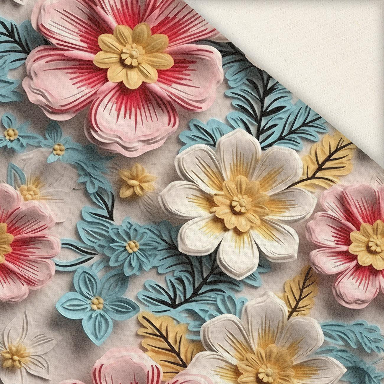 FLOWERS 3D M.11 - Leinen 100%