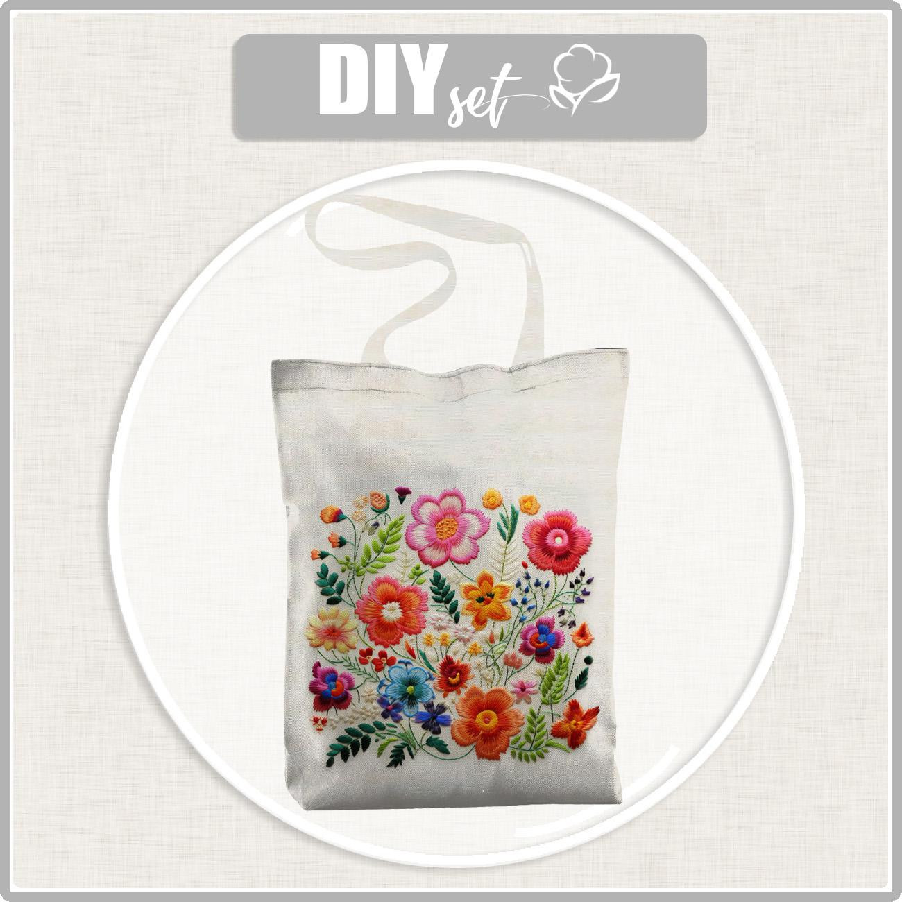 SHOPPER TASCHE - FLOWERS 3D WZ. 17 - Nähset