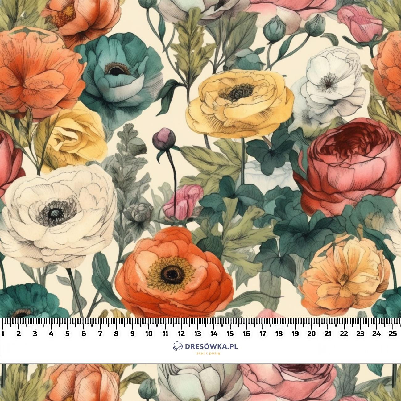FLOWERS WZ.54 - Baumwoll Musselin