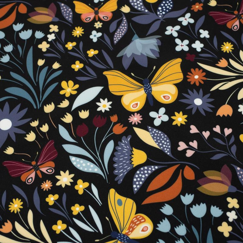 FOLK SCHMETTERLINGE / schwarz - Softshell