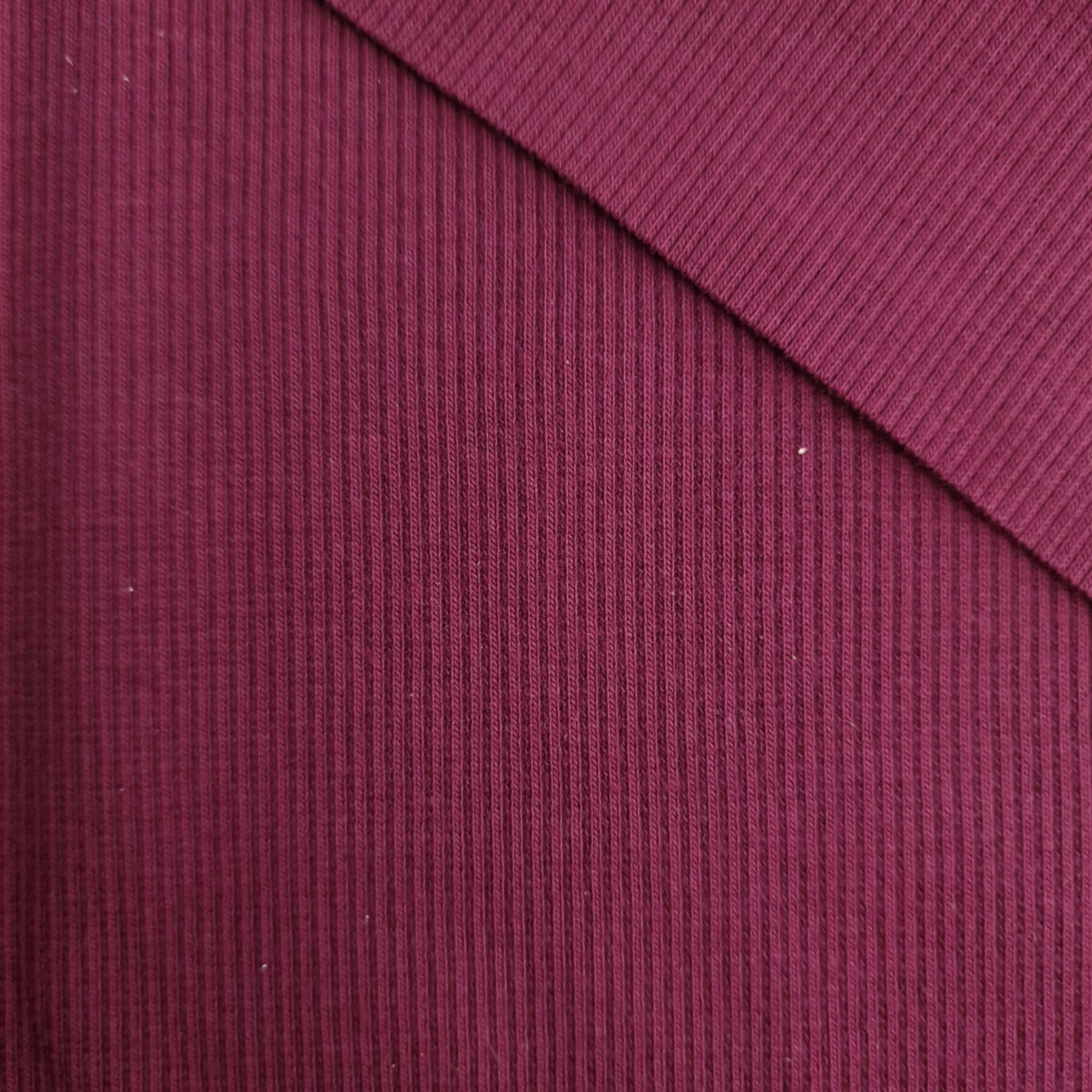 Strickware gerippt - AUBERGINE (D-215) 