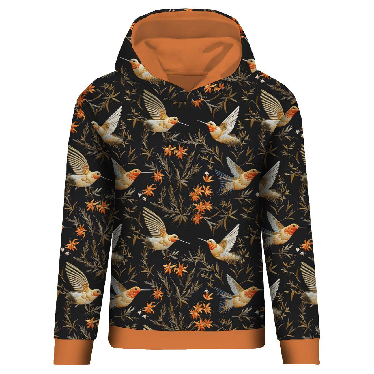 PASTEL BIRDS M. 7 (Kolibris)- Single Jersey mit Elastan ITY
