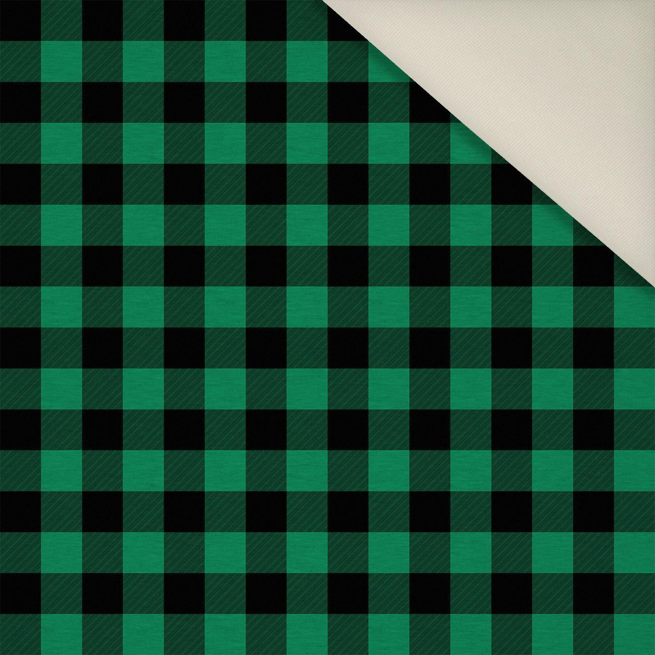 KARO VICHY - MELANGE GRÜN- Polster- Velours