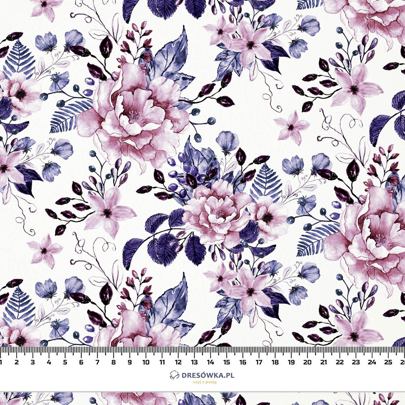 HAGEBUTENBLÜTE MS. 1 (BLÜHENDE WIESE) (Very Peri) - Bamboo fabric 170g