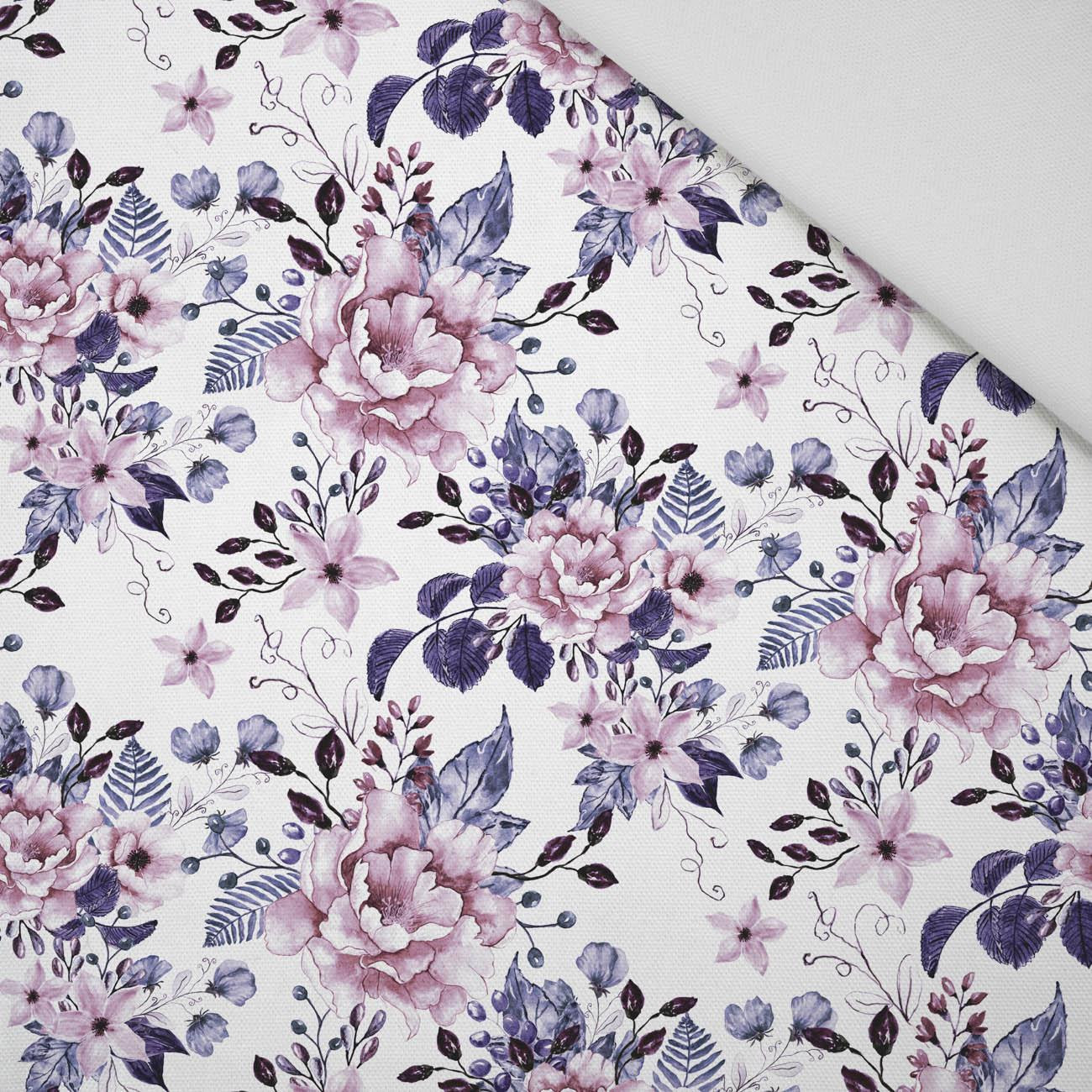 HAGEBUTENBLÜTE MS. 1 (BLÜHENDE WIESE) (Very Peri) - Bamboo fabric 170g