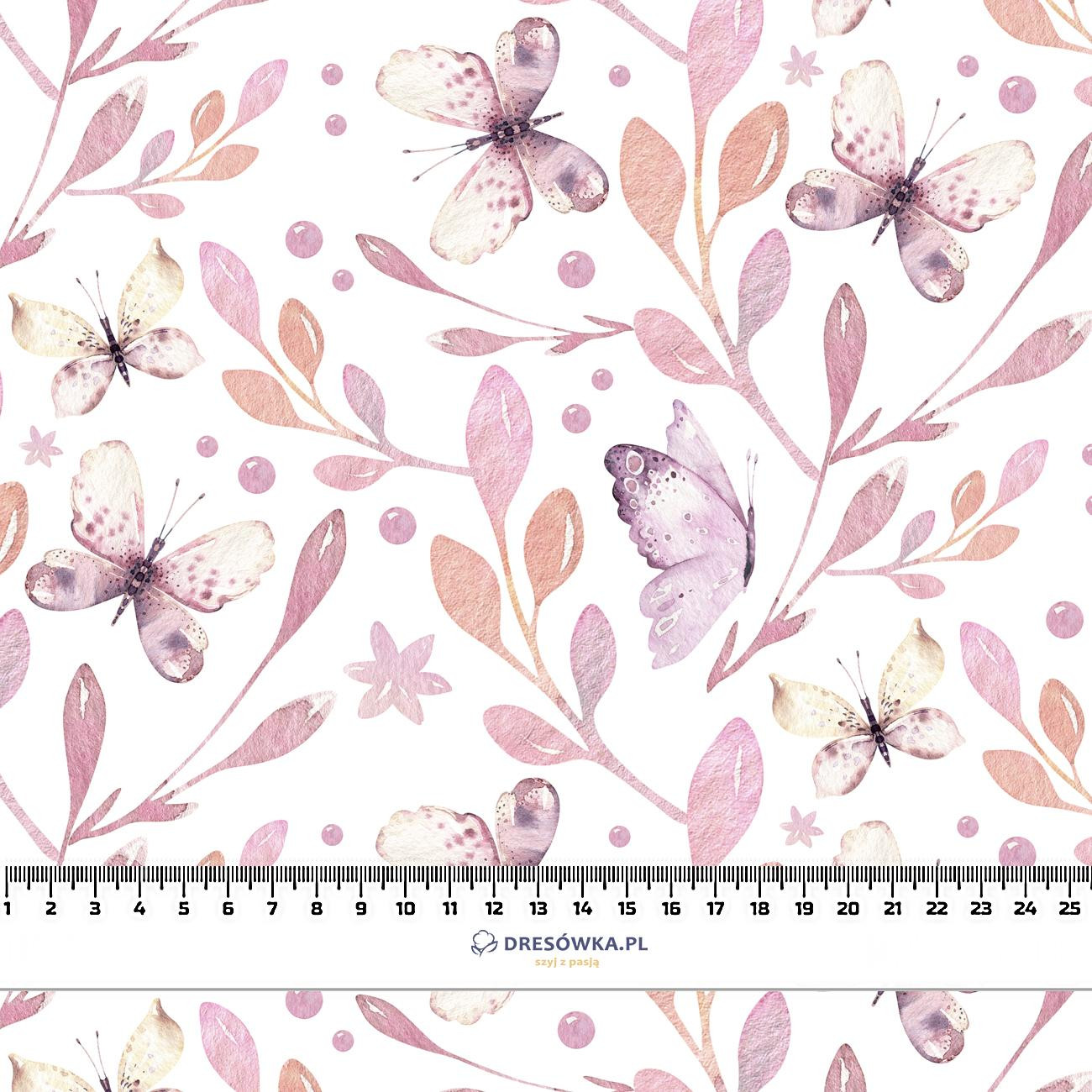 SCHMETTERLINGE MIX M. 2 (AQUARELL-SCHMETTERLINGE) - Baumwoll Musselin