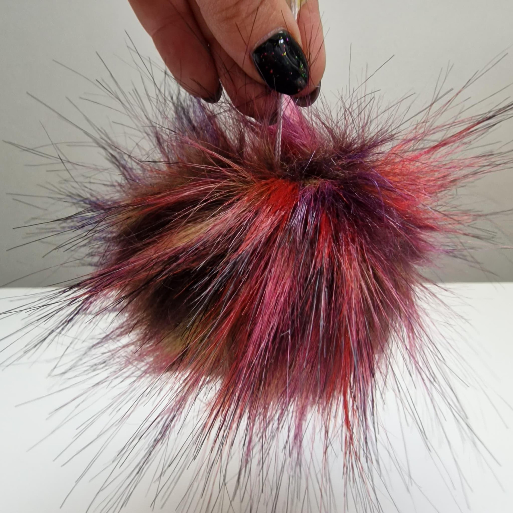 Kunstfell Pompon 12 cm - MULTICOLOR 3 