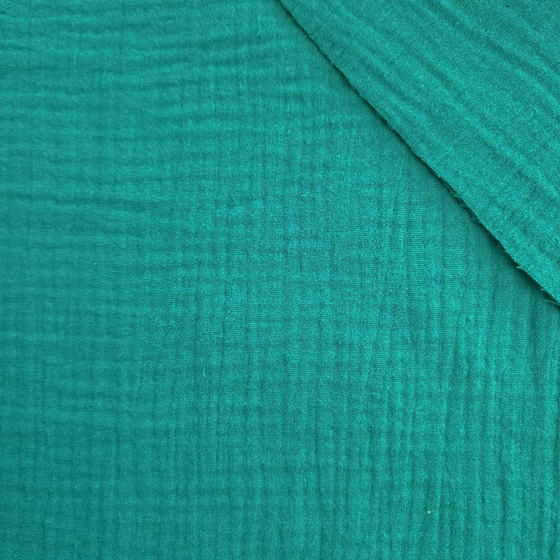 Baumwoll Musselin Double Gauze - SMARAGD 
