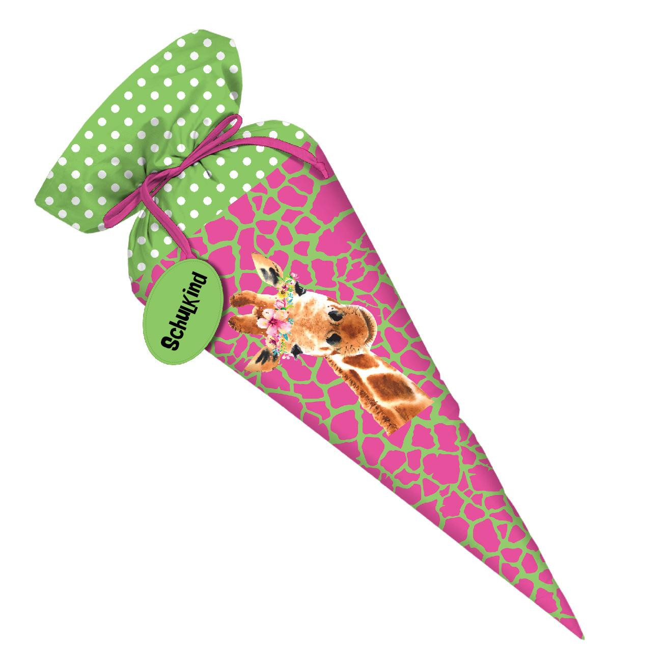 Schultüte - NEON SPRENKEL M. 4 / giraffe - Nähset