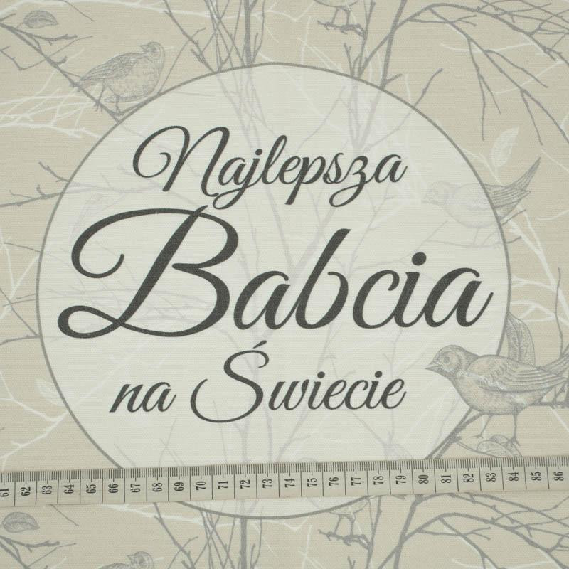 KISSENPANEL - Najlepsza Babcia na Świecie/ Vögel - HOME DECOR PREMIUM 