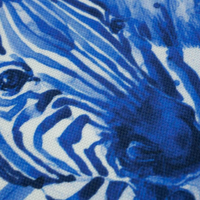 ZEBRA (classic blue) / weiß - Wasserabweisende Webware