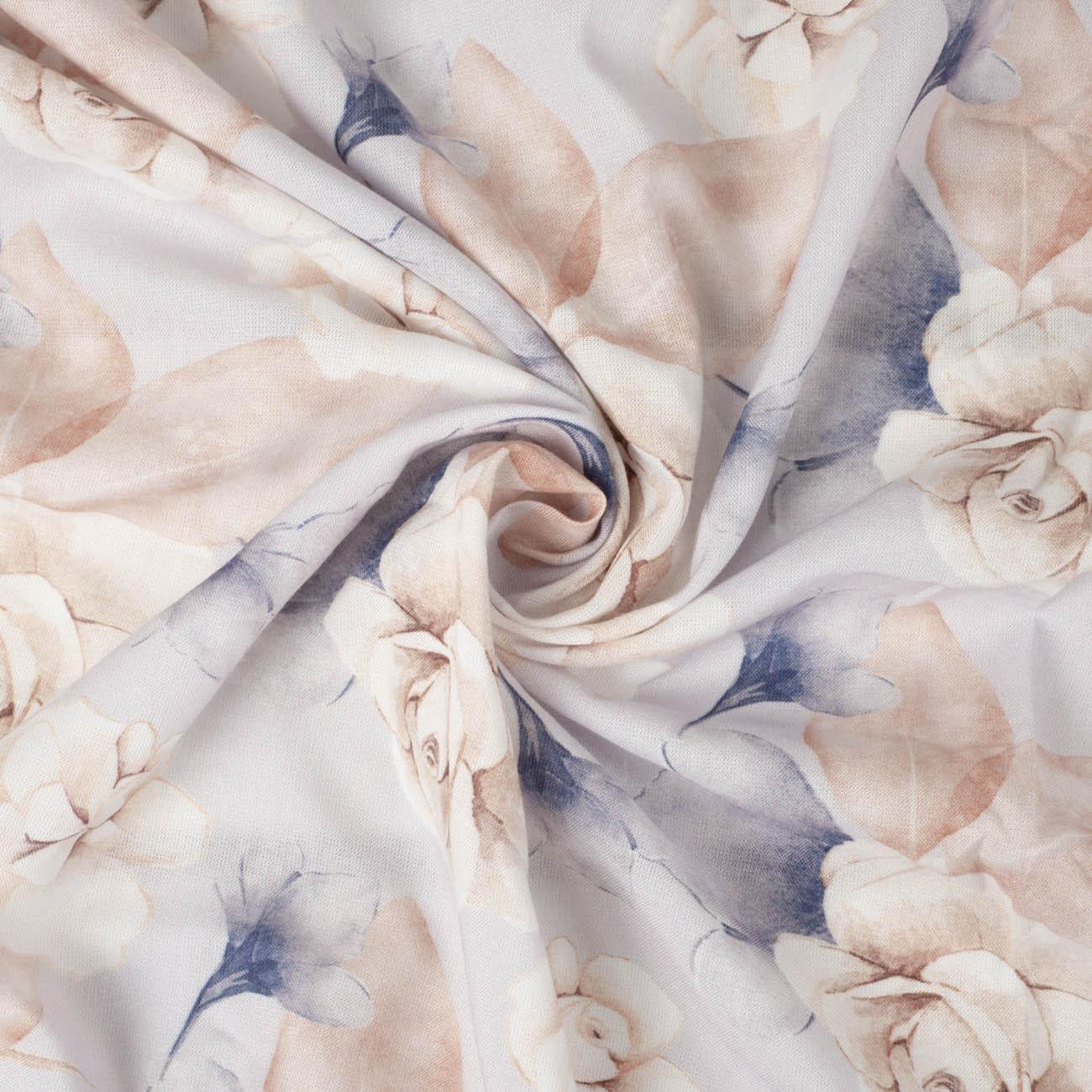 RETRO FLOWERS M. 4 - Viskose Webware