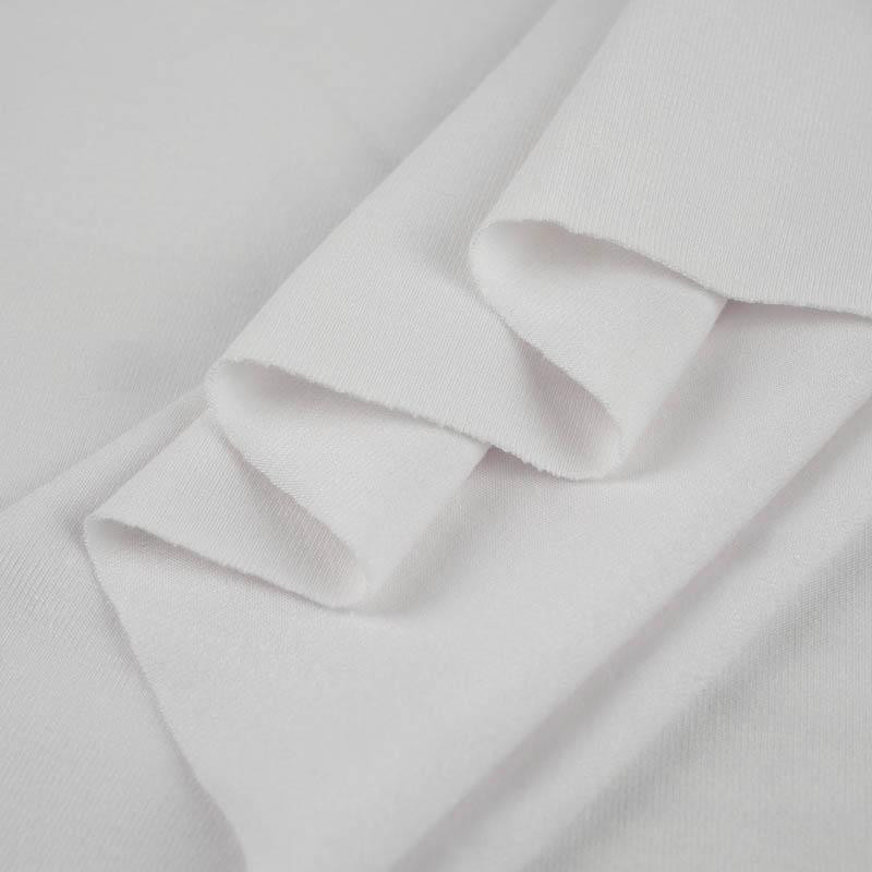 Weiß - Bambus-Single Jersey mit elastan 230g