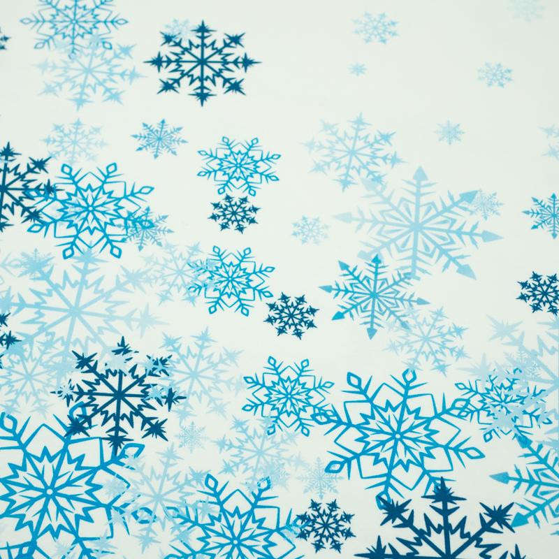 SNOWFLAKES / blue - Paneel Sommersweat 