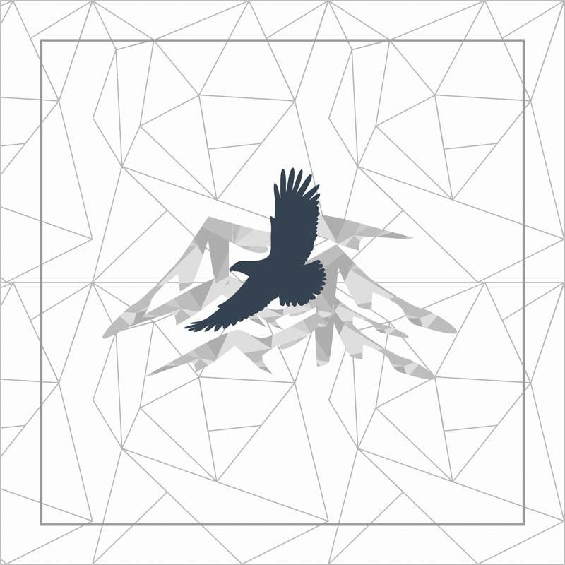 KISSENPANEL - ADLER (ADVENTURE) / weiß eis