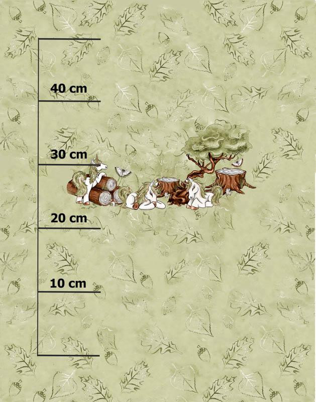 WALD EINHÖRNER ms. 2 / grün - Paneel Sommersweat 