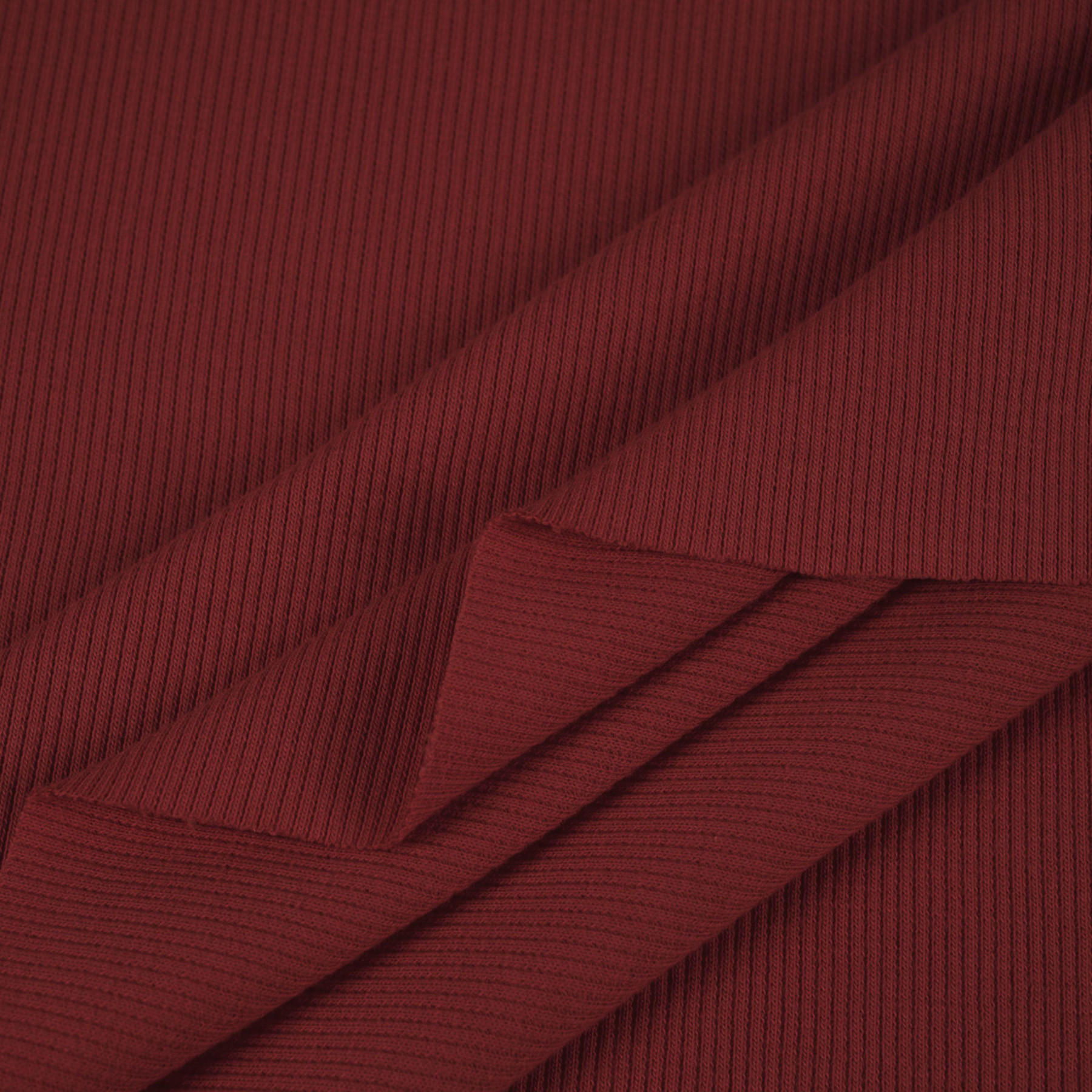 D-31 DUNKELROT - Strickware gerippt