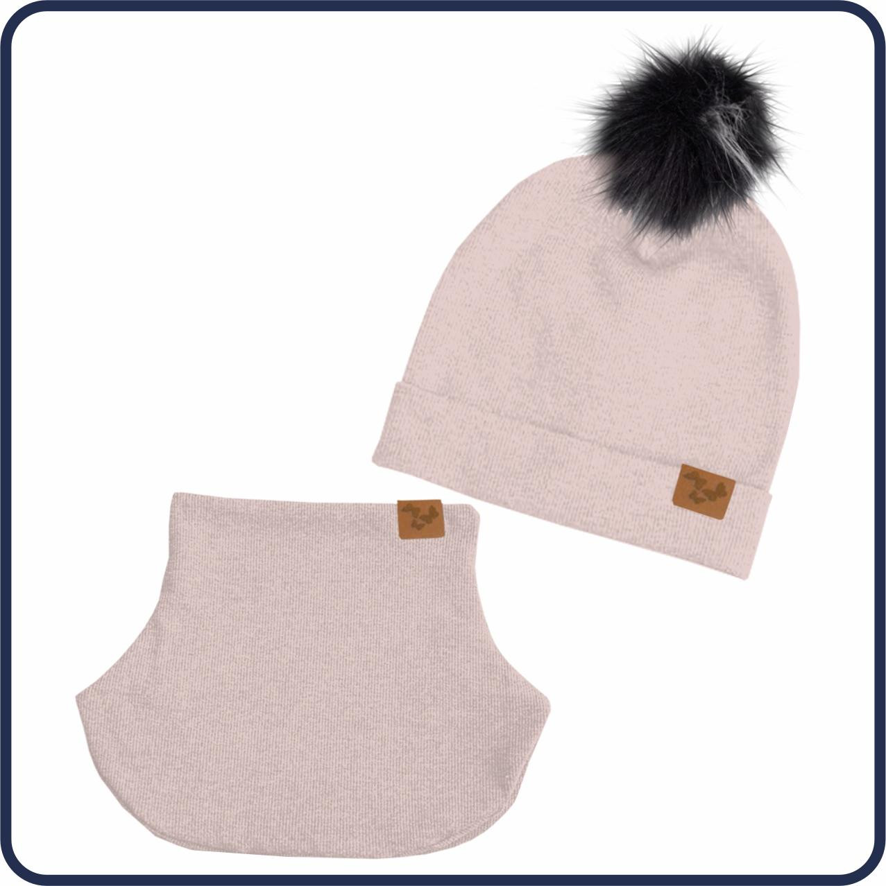 GEDECKTES ROSA - Mütze und Loop kreatives Nähset