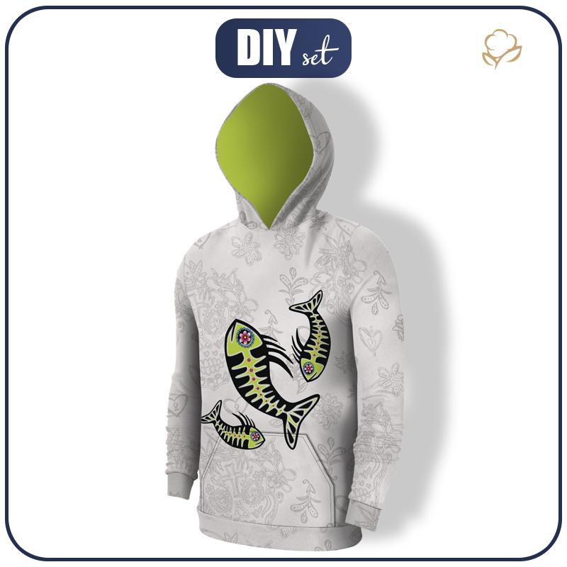 HERREN HOODIE (COLORADO) - FISCH BRUNO (DIA DE LOS MUERTOS) - Nähset