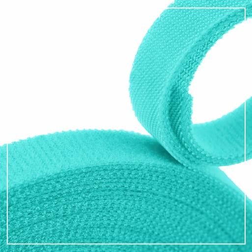 Klettverschluss Breite 20mm weiß, komplett - aqua