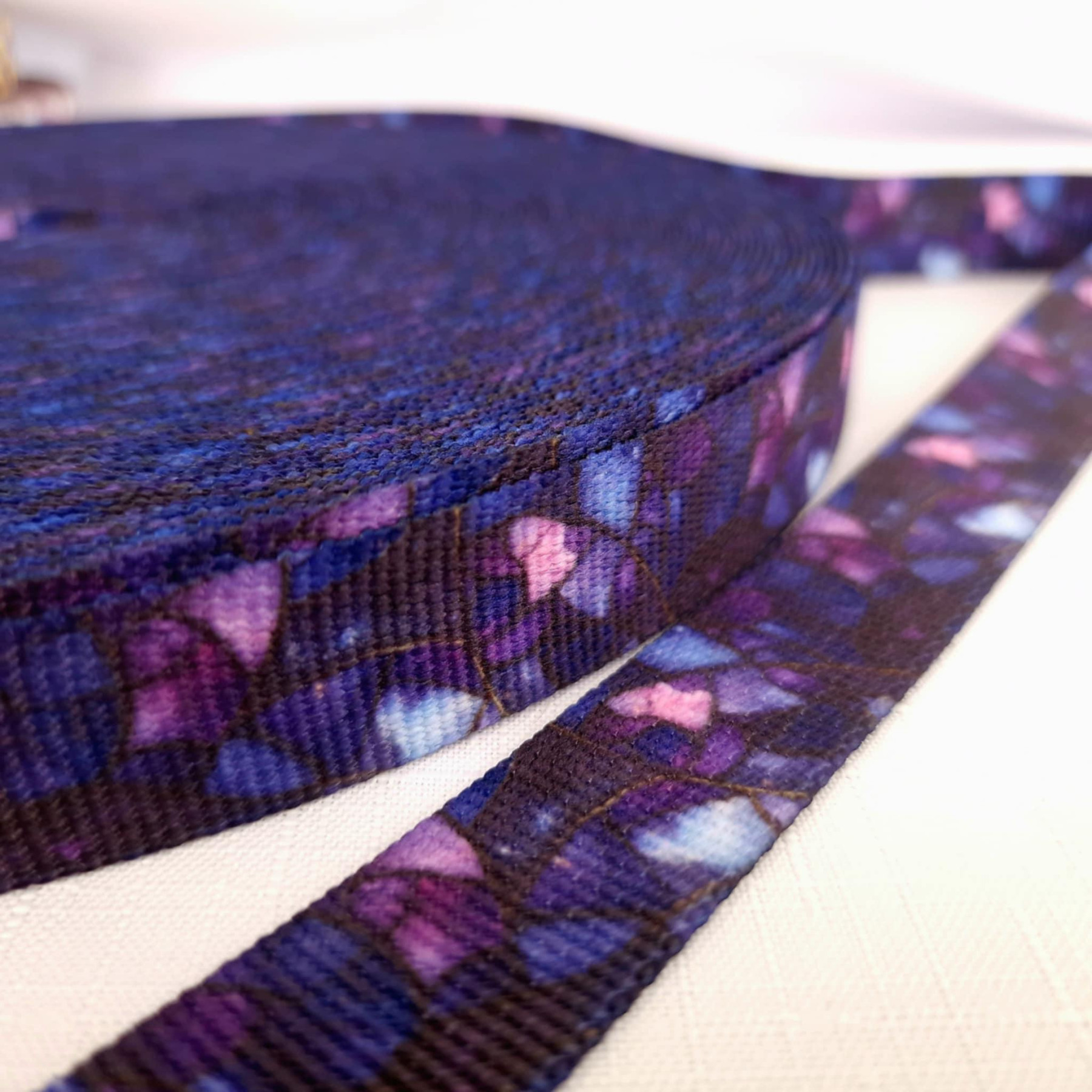 Bedrucktes Gurtband 25 mm - STAINED GLASS WZ. 13