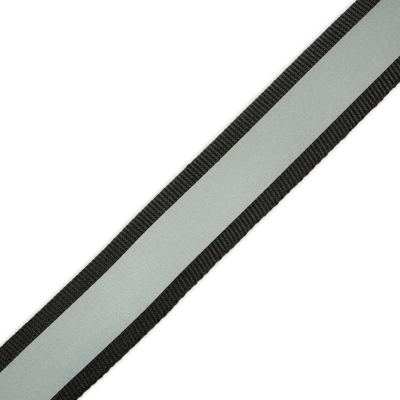 Gurtband mit Reflexstreifen 20 mm schwarz